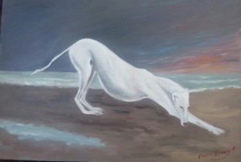 Obra contemporánea nombrada « "  Galgo " », Hecho por CLAIRE BAUZET