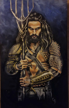 Obra contemporánea nombrada « Aquaman », Hecho por CLEMENCE POWNEY