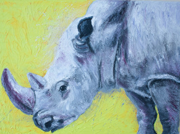 Obra contemporánea nombrada « Rhinocer'Hop », Hecho por CLEMENCE POWNEY