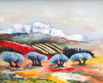 Obra contemporánea nombrada « les baux de provence », Hecho por PATRICK LEMIERE