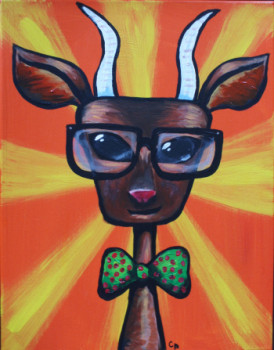 Obra contemporánea nombrada « Hipster gazelle », Hecho por CLEMENCE POWNEY