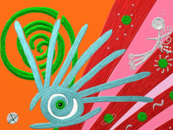 Obra contemporánea nombrada « Ange de printemps », Hecho por CATHERINE ANGELKOLOR