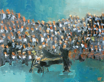 Obra contemporánea nombrada « Concert », Hecho por THIERRY FAURE