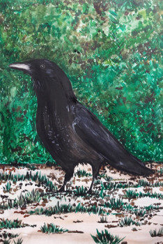 Obra contemporánea nombrada « The raven », Hecho por HERMIONE