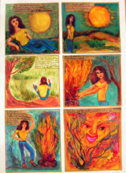 Obra contemporánea nombrada « B.D. Au Soleil page 1 », Hecho por MITRA SHAHKAR