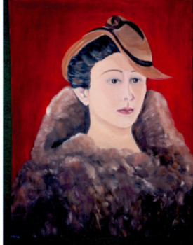 Obra contemporánea nombrada « Portrait de ma grand mère (n'existe plus en cette forme.)En numérique seulement. », Hecho por MITRA SHAHKAR