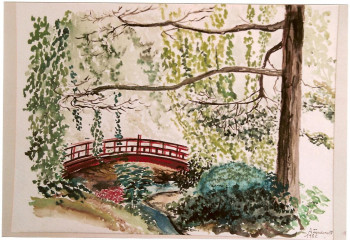 Obra contemporánea nombrada « Jardin Kahn », Hecho por ANDRé FEODOROFF