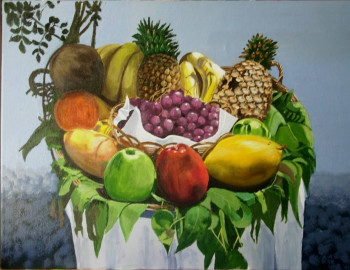 Obra contemporánea nombrada « Tunisie.Nature morte », Hecho por ANDRé FEODOROFF