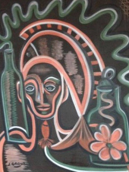 Obra contemporánea nombrada « Viva Cuba! », Hecho por JACQUELINE GROUT