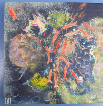 Obra contemporánea nombrada « Biotopes marins-1 (2019) », Hecho por FAHIMA BOUBIA... NU