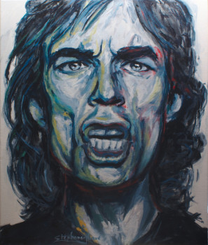 Obra contemporánea nombrada « Mick Jagger », Hecho por STéPHANE-HERVé