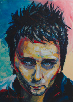 Obra contemporánea nombrada « Matthew Bellamy (Muse) 1 », Hecho por STéPHANE-HERVé