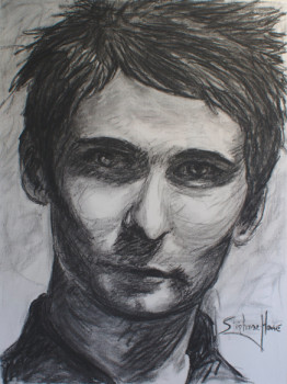 Obra contemporánea nombrada « Matthew Bellamy (Muse) 2 », Hecho por STéPHANE-HERVé