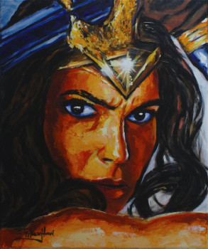 Obra contemporánea nombrada « Wonder Woman (Gal Gadot) 2 », Hecho por STéPHANE-HERVé