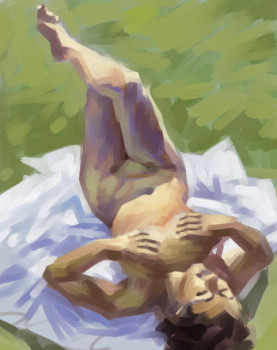 Obra contemporánea nombrada « Nu-paint-Tool-SAI », Hecho por ARNOULD -