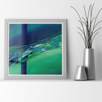 Obra contemporánea nombrada « Bleu Kuredural », Hecho por ETOROUJIARTS