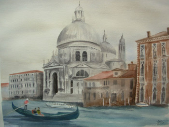 Obra contemporánea nombrada « Venise », Hecho por JACQUES MASCLET