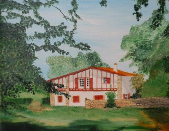 Obra contemporánea nombrada « Maison basque », Hecho por QUEM