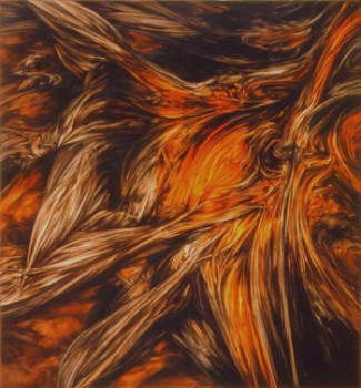 Obra contemporánea nombrada « Violence orientale, 1984 (162x150) », Hecho por JACQUES DEFFONTAINE