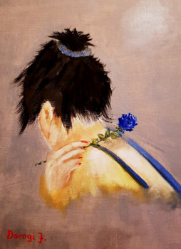 Obra contemporánea nombrada « Roses bleues », Hecho por SEPI