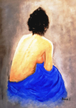 Obra contemporánea nombrada « Femme bleu », Hecho por SEPI