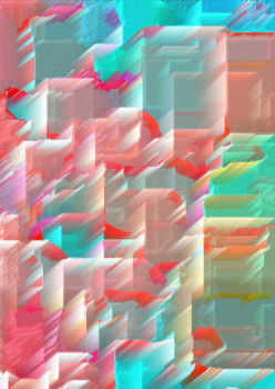 Obra contemporánea nombrada « MOTIF TISSUS N°45 », Hecho por DEKORTRONIK