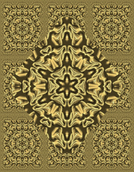 Obra contemporánea nombrada « MOTIF TAPIS N° 25 », Hecho por DEKORTRONIK