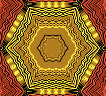 Obra contemporánea nombrada « MOTIF TAPIS N° 33 », Hecho por DEKORTRONIK