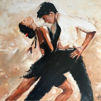 Obra contemporánea nombrada « Tango », Hecho por ALAIN FRICOT