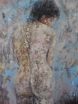 Obra contemporánea nombrada « femme brune nue », Hecho por ALAIN COJAN