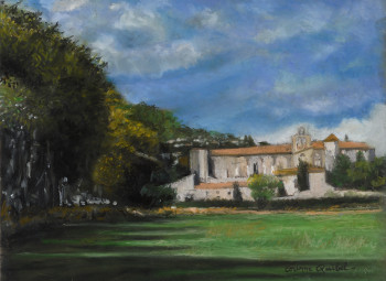 Obra contemporánea nombrada « abbaye de Valmagne », Hecho por CORINNE QUIBEL