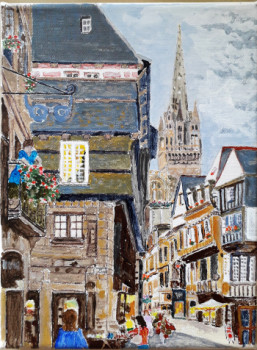 Obra contemporánea nombrada « Quimper », Hecho por FRANCIS MICHOT