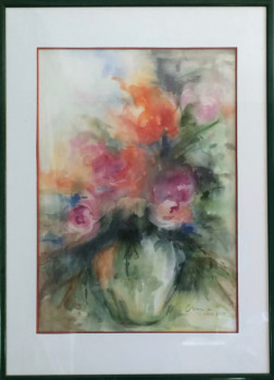 Obra contemporánea nombrada « bouquet de fleur 2 », Hecho por MARTINEC
