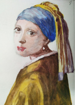 Obra contemporánea nombrada « La jeune fille à la perle », Hecho por BARTLET-DROUZY