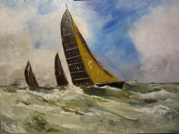 Obra contemporánea nombrada « VOLVO OCEAN RACE », Hecho por JOUAN