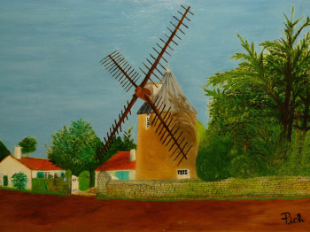 Obra contemporánea nombrada « Le moulin de bellerre au Morinand », Hecho por PICH