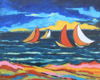 Obra contemporánea nombrada « Océano nox », Hecho por ALAIN-CHARLES RICHER
