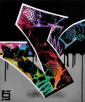 Obra contemporánea nombrada « LETTERZ_J-2 », Hecho por JEKLE