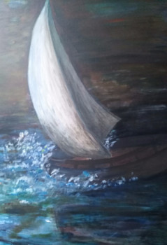 Obra contemporánea nombrada « Le Voilier », Hecho por ASMA H.