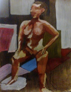 Obra contemporánea nombrada « The model », Hecho por ASMA H.