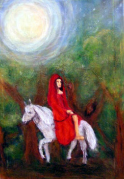 Obra contemporánea nombrada « La grande au chaperon rouge. », Hecho por MITRA SHAHKAR