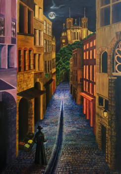 Obra contemporánea nombrada « Vieux Lyon », Hecho por CéDRIC GATTO