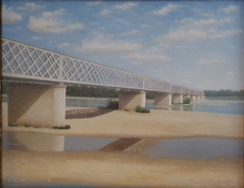 Obra contemporánea nombrada « Pont sur la Loire », Hecho por DARMSTADTER