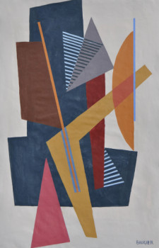 Obra contemporánea nombrada « composition N°1236 », Hecho por BAUGIER