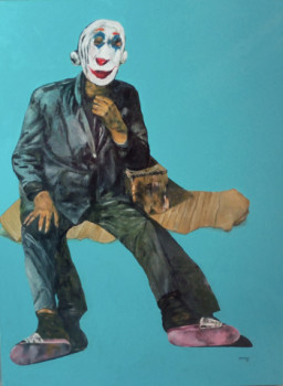 Obra contemporánea nombrada « Pauvre Joker », Hecho por AZZEDDIN DOUKKARI