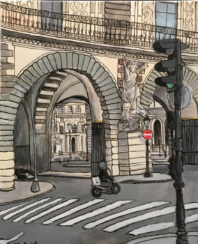 Obra contemporánea nombrada « Drive past the Louvre », Hecho por STINE REINTOFT