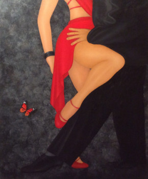 Obra contemporánea nombrada « 602.  Tango Tango », Hecho por IVE FONTAINE