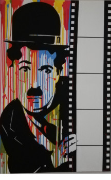 Obra contemporánea nombrada « Charlie chaplin », Hecho por MMC