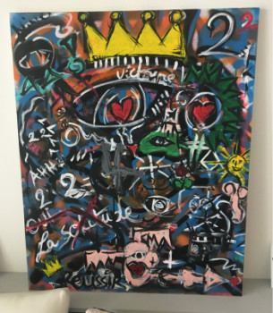 Obra contemporánea nombrada « King heart », Hecho por NINOSERHANI