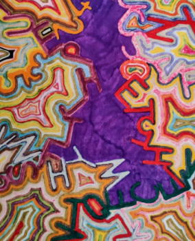 Obra contemporánea nombrada « Couleur lettres », Hecho por PASCAL PEREIRA